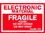 De Leone SCL542 Labels, Electronic - Material - Fragile - ...Please... - Do Not Crush - Do Not Drop, 3" x 4", Price/500 /roll