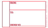 De Leone SCL563 Labels, From : - To: - Order No., 5