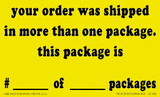 De Leone SCL608 Labels, Your Order Was Shipped In More Than One Package - #___Of____Packages, 3