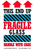 De Leone Labels, This End Up - Fragile - Glass - Handle With Care - (Up Arrows), 4