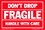 De Leone SCL810 Labels, Don'T Drop Fragile Handle With Care, 4" x 6", Price/500 /roll