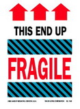 De Leone SCL840 Labels, This End Up - Fragile - (Up Arrows), 4