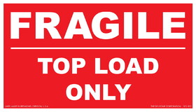 De Leone SCL902 Labels, Fragile - Top Load Only, 4" x 7"