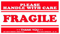 De Leone SCL-921 4" x 7" Fragile / Please Handle with Care, Label