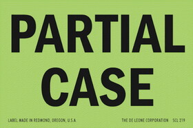 De Leone SCL219 Lables, Partial Case, 2" x 3" fluorescent green