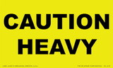 De Leone SCL619 Labels, Caution Heavy, 3