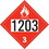 De Leone SDP408 Labels, Un 1090 Acetone - Flammable Liquid - Class 3, 10&#190;" x 10&#190;" (tagboard), Price/25 /package