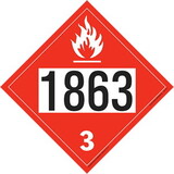 De Leone SDP439 Labels, Un 1863 Fuel, Aviation, Turbine Engine - Flammable Liquid - Class 3, 10¾