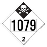 De Leone SDP467 Labels, Un 1079 Sulfur Dioxide, Liquefied - Inhalation Hazard - Class 2, 10¾
