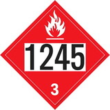 De Leone SDP417 Labels, Un 1245 Methanol Isobutyl Ketone - Flammable Liquid - Class 3, 10¾
