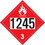 De Leone SDP417 Labels, Un 1245 Methanol Isobutyl Ketone - Flammable Liquid - Class 3, 10&#190;" x 10&#190;" (tagboard), Price/25 /pack