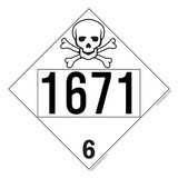 De Leone SDP428 Labels, Un 1671 Phenol Solid - Toxic - Class 6, 10¾