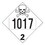 De Leone SDP502 Labels, (Vinyl)-Chlorine - Un 1017 - Poison/Toxic Gas - (International Only) - Class 2, 10&#190;" x 10&#190;" (removable vinyl), Price/25 /pack