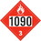 De Leone SDP508 Labels, (Vinyl)-Un 1090 Acetone - Flammable Liquid - Class 3, 10&#190;" x 10&#190;" (removable vinyl), Price/25 /pack