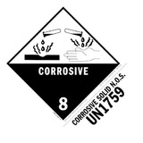 De Leone SPD5029 Labels, Corrosive 8 - Corrosive Solid N.O.S. Un 1759, 5