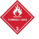 De Leone SPD5035 Labels, Flammable Liquid 3 - Blank For Personalizing, 5