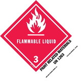 De Leone SPD5036 Labels, Flammable Liquid 3 - Paint Related Materials Un 1263, 5