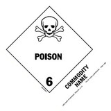 De Leone SPD5056 Labels, Poison 6 - Commodity Name, Poison, Inhalation Hazard