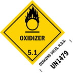 De Leone SPD6011 Lables, Oxidizer 5.1 - Oxidizing Solid N.O.S. Un1479, 6