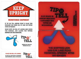 De Leone TNT-100 Tip N Tell,Keep Upright Label - Monitored Shipment