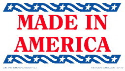 De Leone USA102 Labels, Made In America, 2"x 3&#189;"
