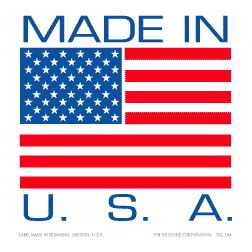 De Leone USA-104 1" x 1" Made In U.S.A., Label