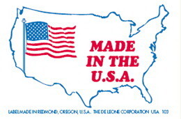 De Leone USA-503 3" x 4-1/2" Made In The U.S.A., Label
