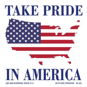 De Leone USA303 Labels, Take Pride In America, 2" x 2"