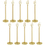 Muka 10-Packs Table Number Holder, Wedding Place Card Stand, Candlelight-Shape Sign (Gold, 8-Inch)