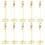 Muka 10pcs Place Card Holders, 6 Inch Fish-shape Spring Steel Wire Clamp Memo Note Food Signs (Gold)