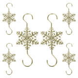 Muka 60PCS Snowflake Hooks, 2-7/8Inch Metal Ornament Holder for Christmas Trees Light Decoration