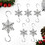 Muka 60PCS Snowflake Hooks, 2-7/8Inch Metal Ornament Holder for Christmas Trees Light Decoration-Silver