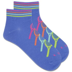 K Bell Racquet Rainbow Ankle Sock