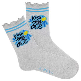 K Bell Kiss My Ace Crew Sock