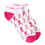 K Bell Women&#8217;s All Over Pink Ribbon Quarter Socks