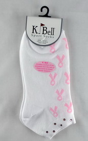 K Bell "Rhinestone Pink RIbbon" Socks