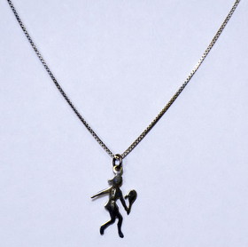 Lady Player Necklace, Silver