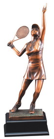 Tennis Gallery Resin Sculpture Female 19&#8243;