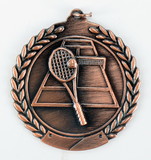 Tennis Die Cast Medal 2 3/4″-Bronze