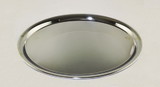Plain Oval Chrome Tray Medium 11 1/4 x 8 3/4
