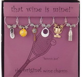 Tennis Ace Wine Glass Charms – Hand Painted