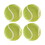 Melamine Tennis Ball Plate 6", 4 Piece Set