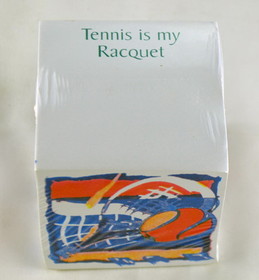 Clarke Block Notes "Tennis Is My Racquet"