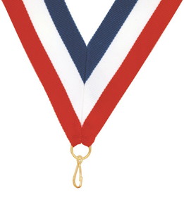 Ribbon For Tennis Medal-Red/White/Blu