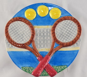 Clarke Tennis Plate-Hand Painted