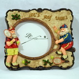 Hand Painted Santa Frame (Picture size: 4-1/2 x 3-3/4)