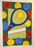 Clarke Garden Flag Racquet/Net/Balls