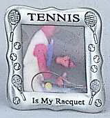 Clarke Pewter Frame "Tennis Is My Racquet"