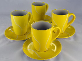 Clarke Large Mug/Saucer Set-Ceramic (4)