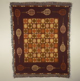 Tapestry Throws-Tennis Earth Tones